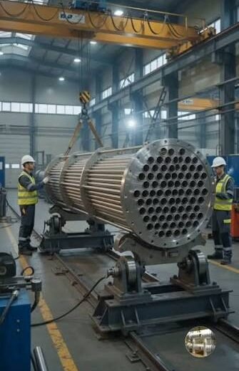 Quality inspection on the Continental Boilers factory floor