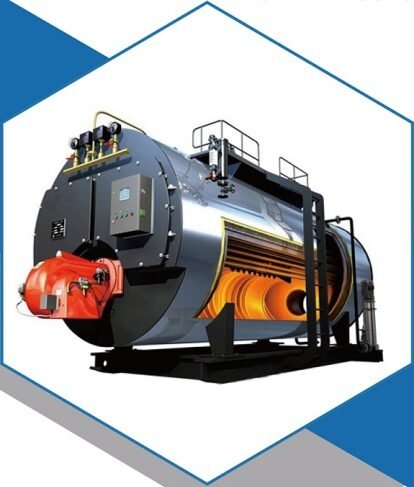 Package type gas and oil fired steam boiler